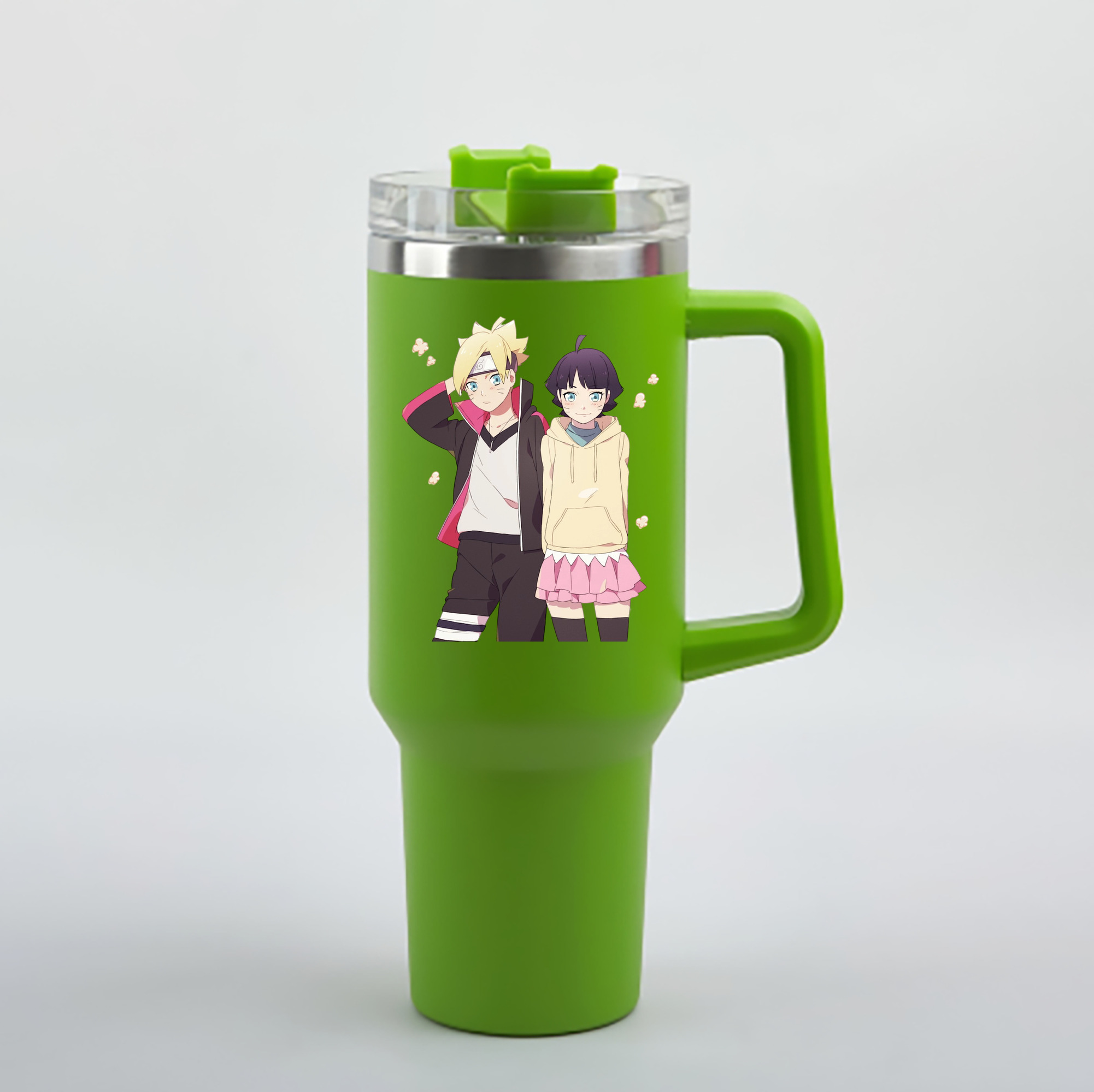 （画像用） NARUTO -ナルト- うずまき ボルト Uzumaki Boruto 1200mL車用タンブラー - クリスタルステッカー（プラスチックストロー付き）